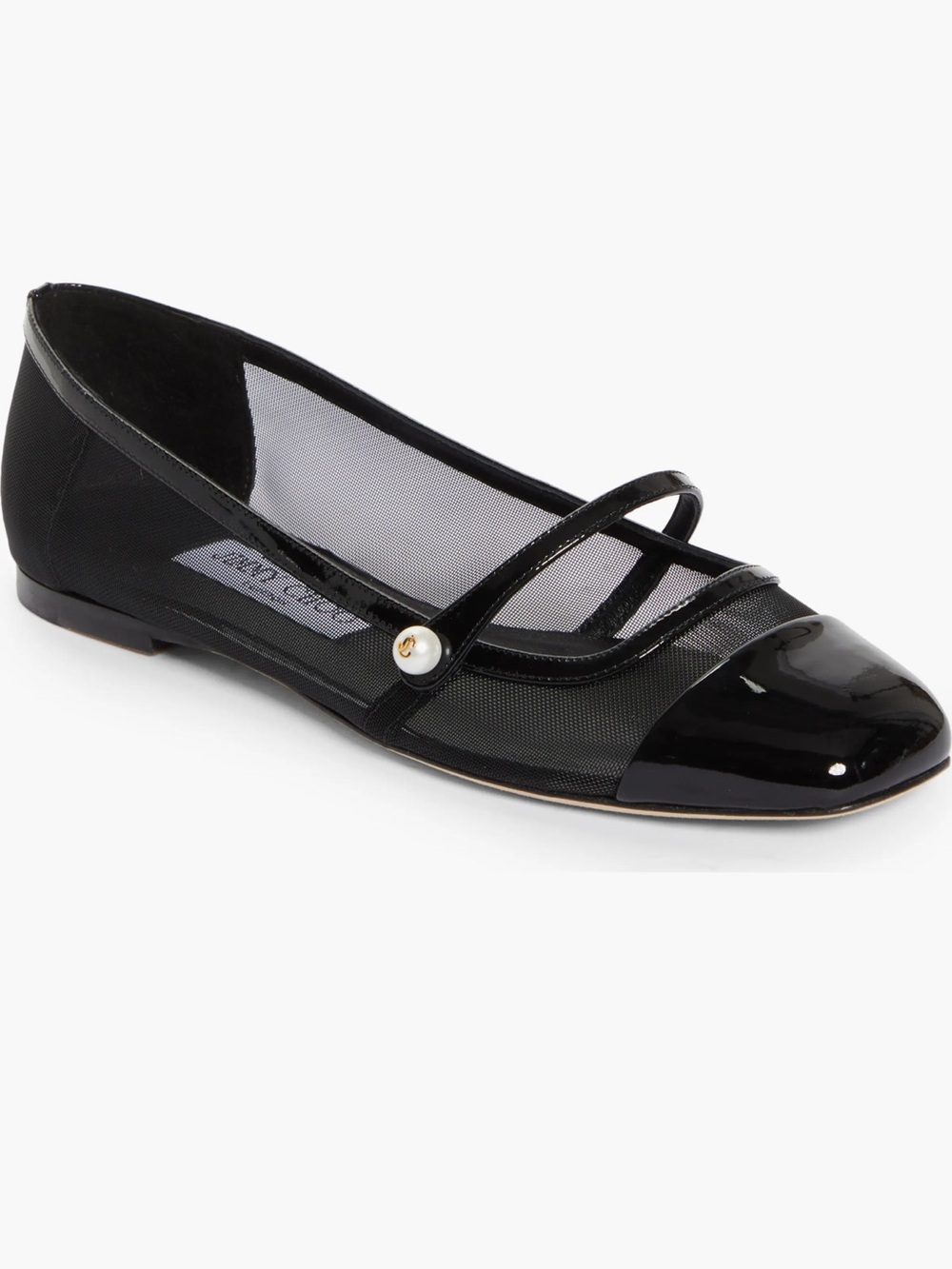 New in Box Jimmy Choo Elisa Mesh Flat Black 37